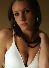 Stunning brunette with perky tits in these nonnude pictures